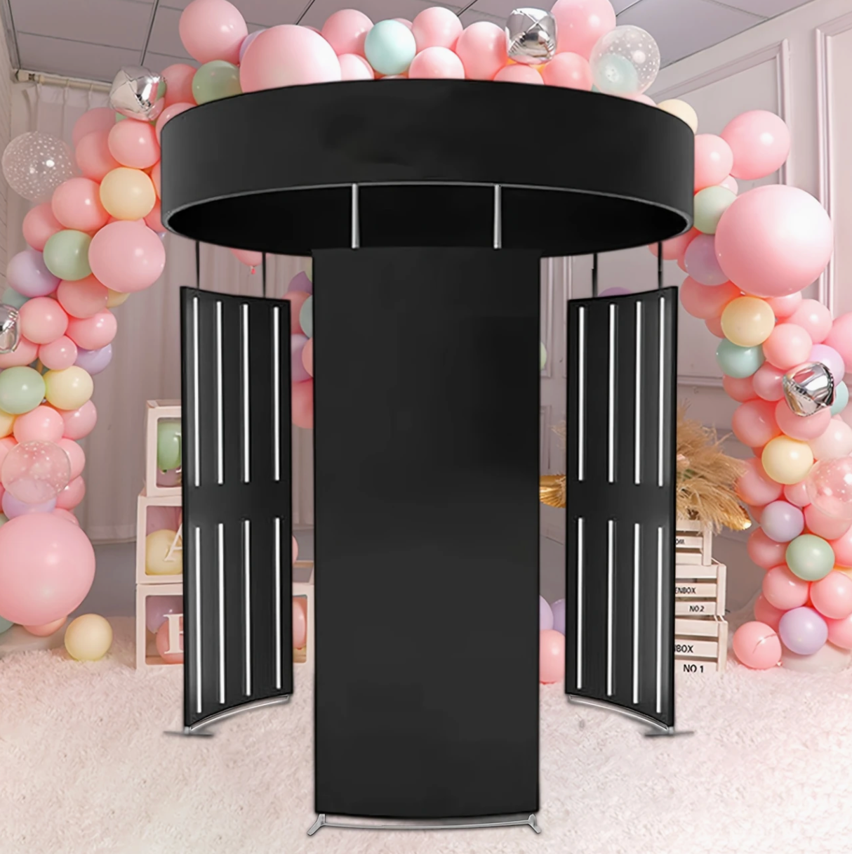 GlowTunnel™ 360 Enclosure – LED Light Wall Photo Booth Backdrop