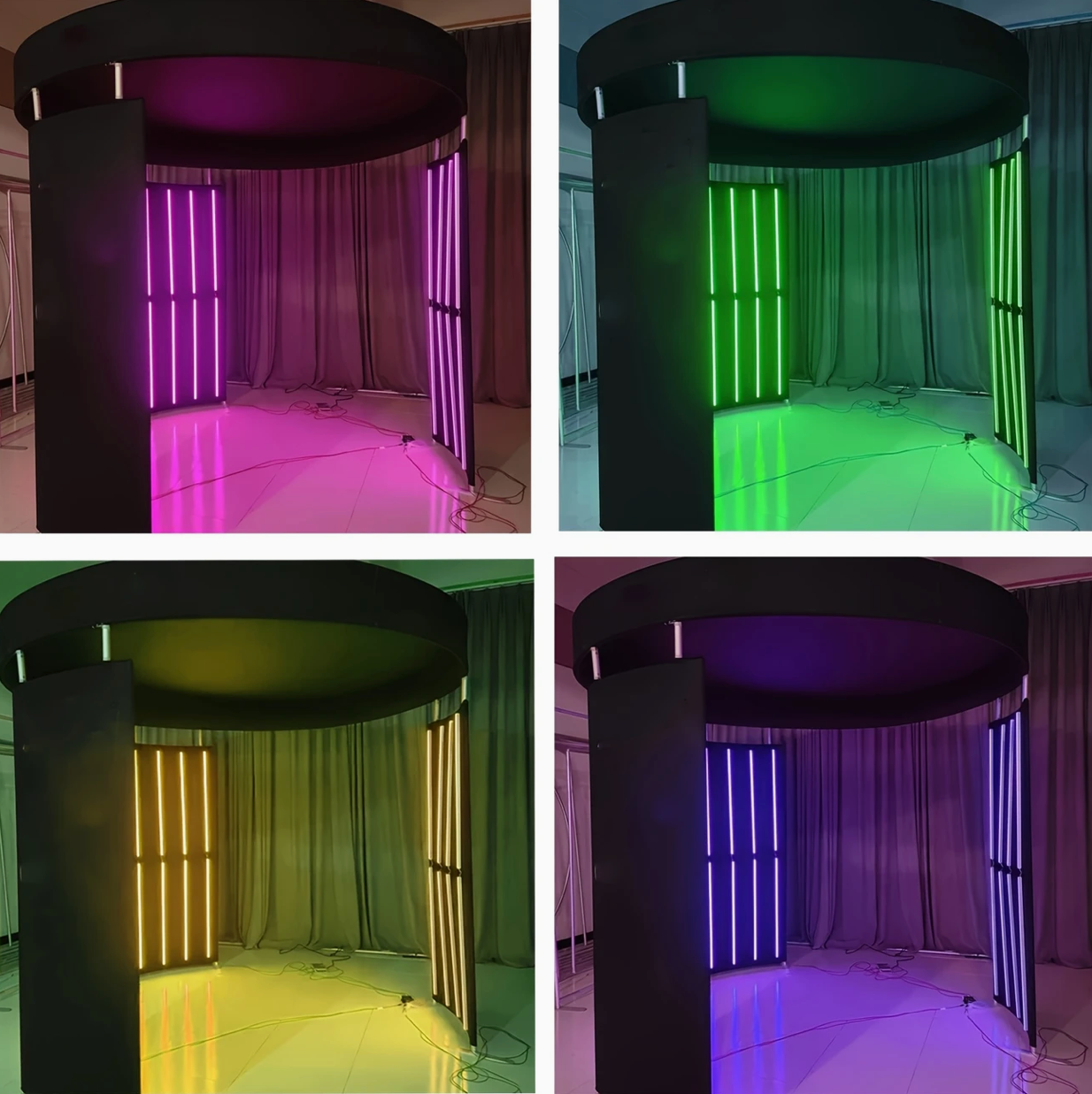 GlowTunnel™ 360 Enclosure – LED Light Wall Photo Booth Backdrop